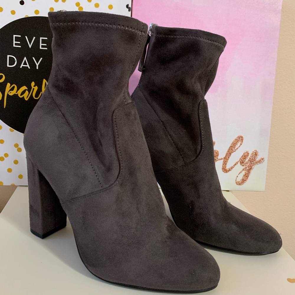 Brand new Steve Madden Sock Bootie (Grey Suede)